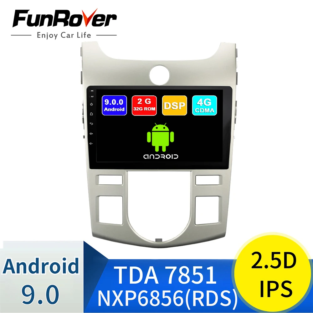 2G ram Android 9,0 автомобильный мультимедийный плеер для KIA Forte(MT) Cerato 2 2008 2009 2010 2011 2012 2013 автомобильный Радио gps навигация