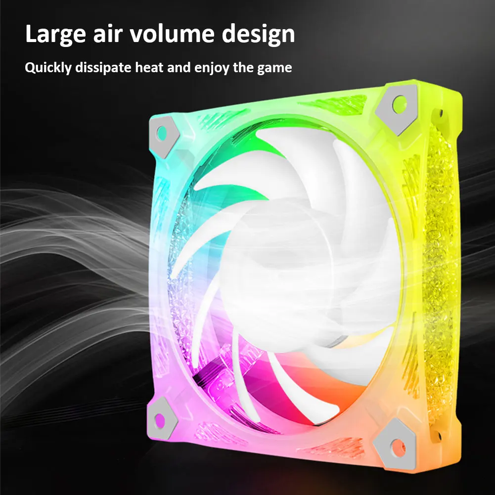 

COOLMOON 120 мм ПК портативный компьютер чехол Вентилятор Cooler 6Pin RGB светодиодный 12V прозрачный немой настольный компьютер вентилятор охлаждения ...