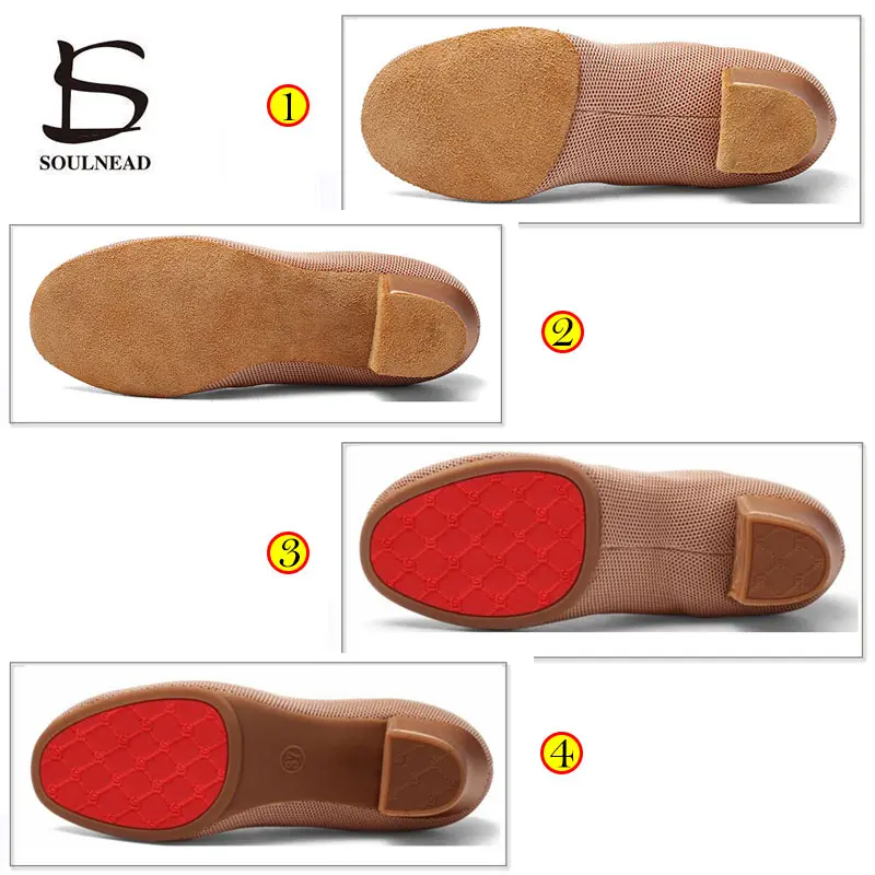 Women Dance Shoes Ladies Jazz Latin Dancing Adult Ballroom Salsa Tango Shoes Female Middle Heeled Breathable Training Sneakers