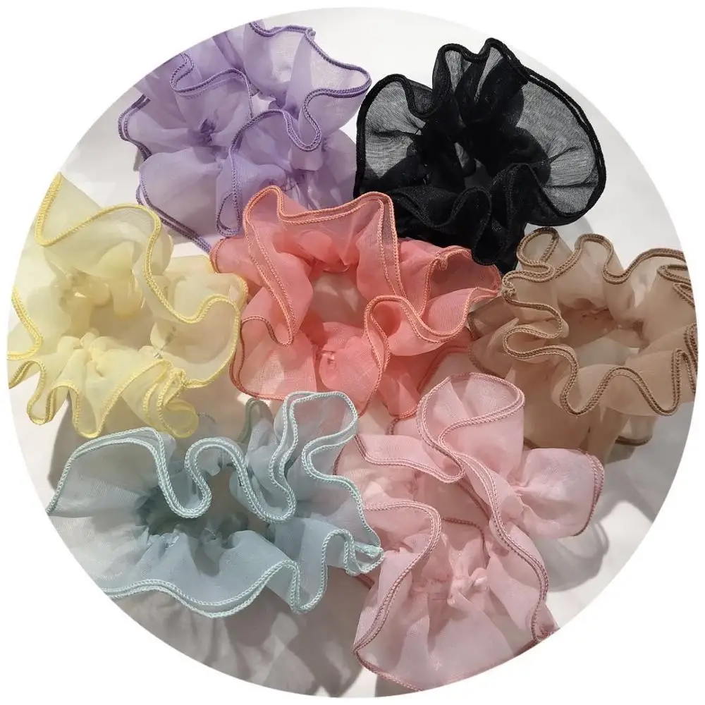 

Модные аксессуары для волос милый корейский стиль женские элегантные резинки для волос милые однотонные Коло повязки на голову для девушек...