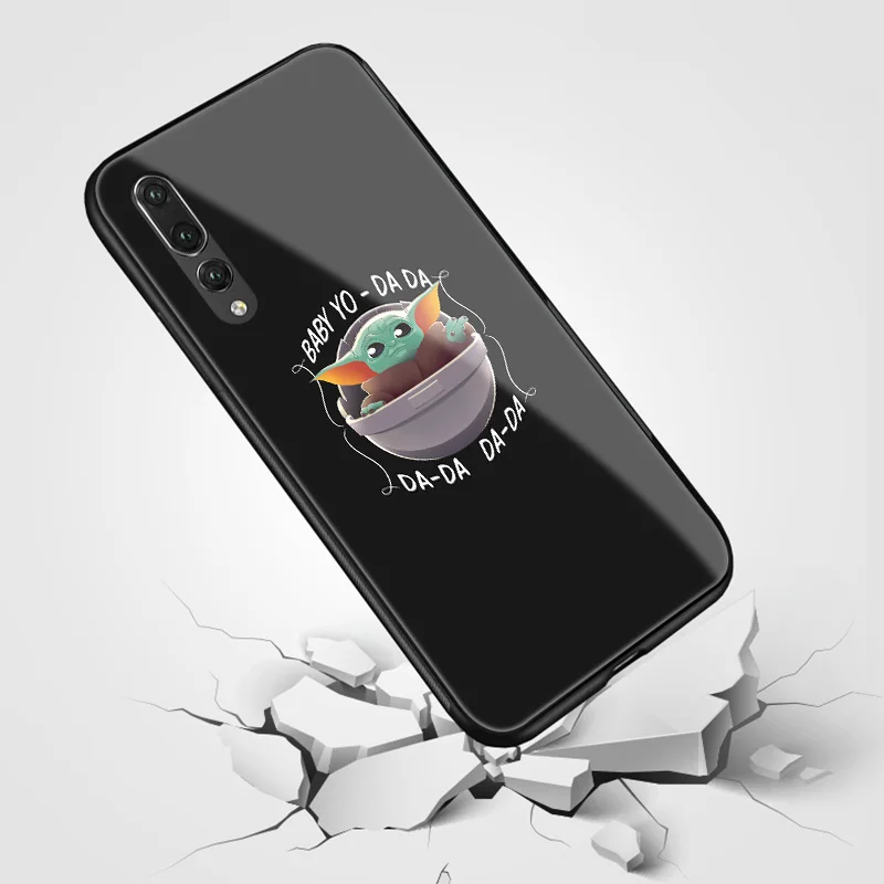 Baby yoda милый мягкий силиконовый стеклянный чехол для телефона, чехол для huawei Honor V mate P 9 10 20 30 Lite Pro Plus Nova 2 3 4 5