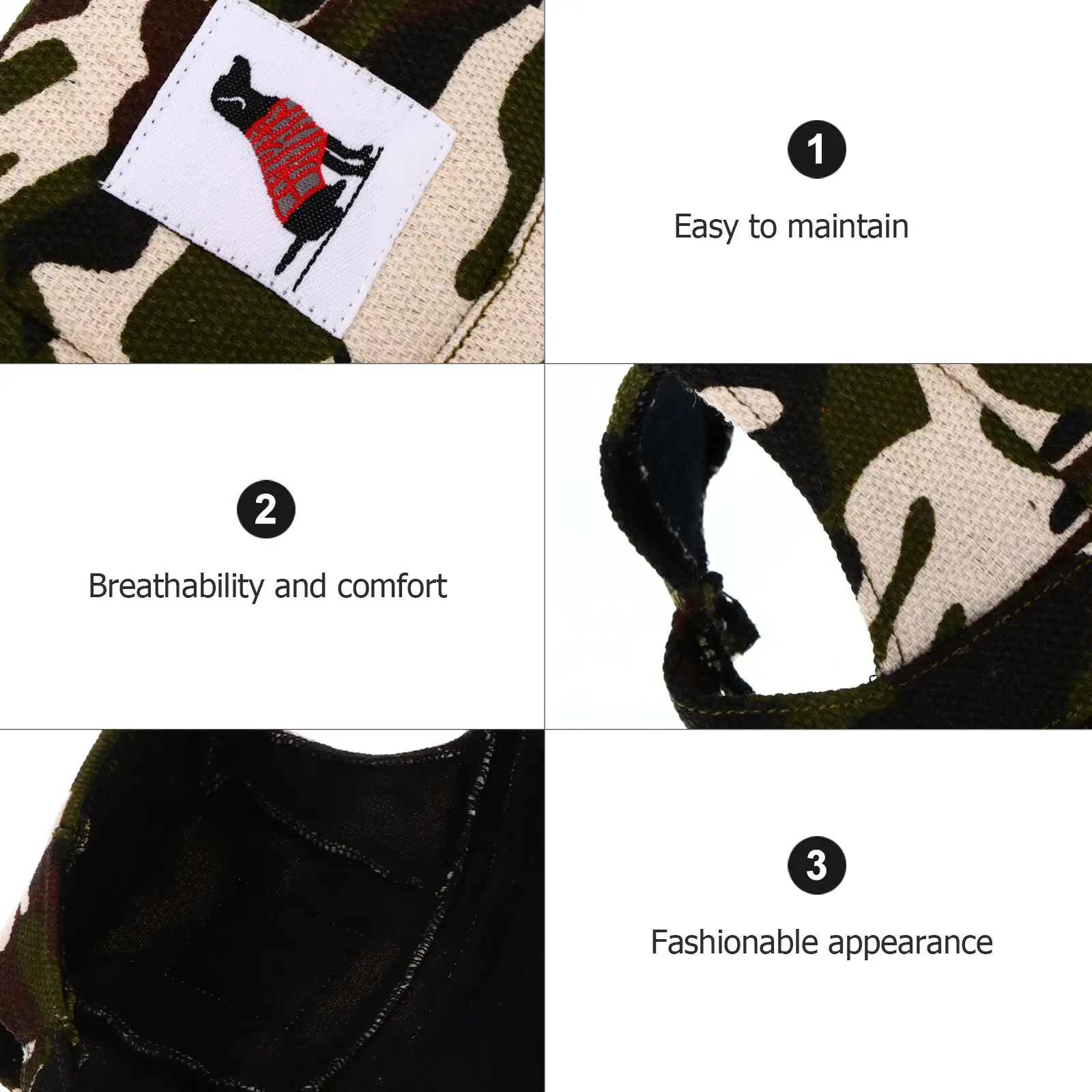 

Camouflage Casual Pet Dog Baseball Hats Outdoor Sun Protection Sports Caps