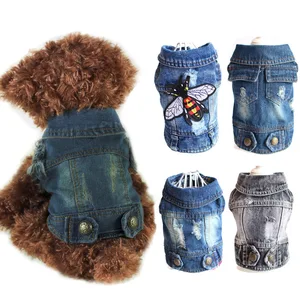Весна 2020, Модная Джинсовая куртка для собаки, классическая одежда для щенка для маленьких собак, джинсовая футболка чихуахуа, персонализированный костюм для питомца