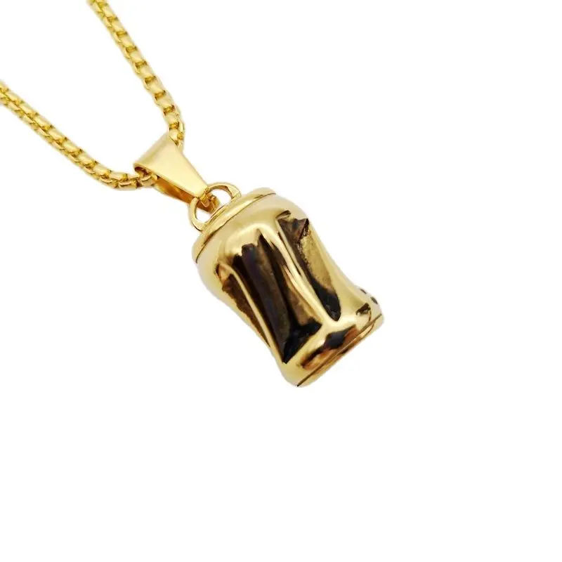 Ожерелье в стиле хип-хоп черное/золотое/серебряное из нержавеющей стали |