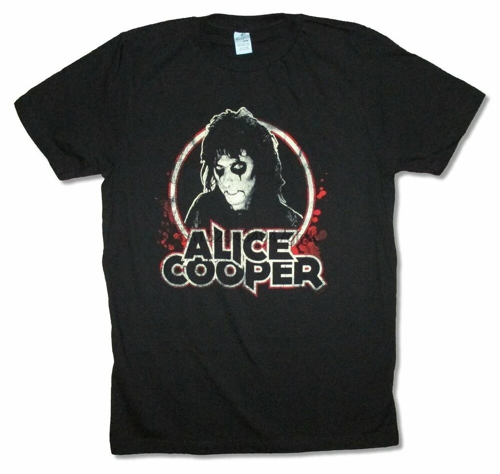 Черная футболка Alice Cooper с изображением брызг крови новый официальный Крестный