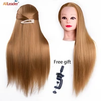alileader wholesale mannequin hair for training cosmetology salon hairdressing dolls head professional styling temperature fiber