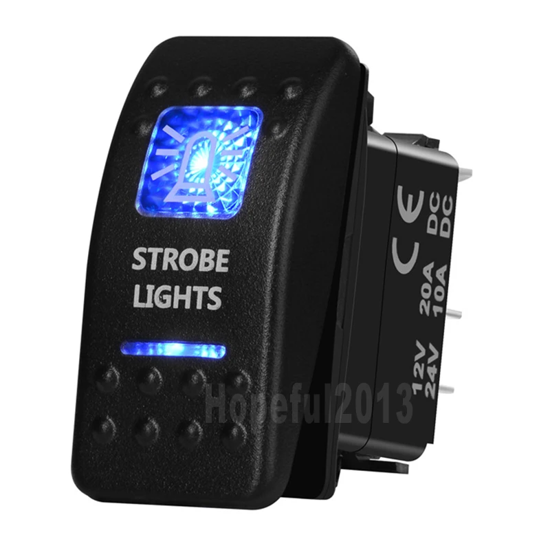 12v/24v синий светодиодные лампы 5 Pins вкл/выкл SPST кулисный переключатель генератора