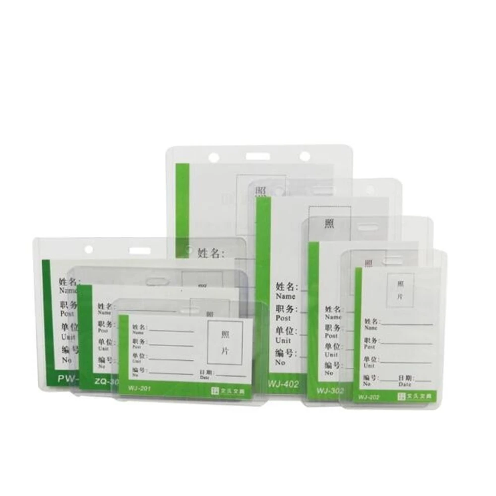 

Horizontal Vertical Name Badge Holders Case Shipping Pvc Label Pouch Price Hanging Tag Bag Hang