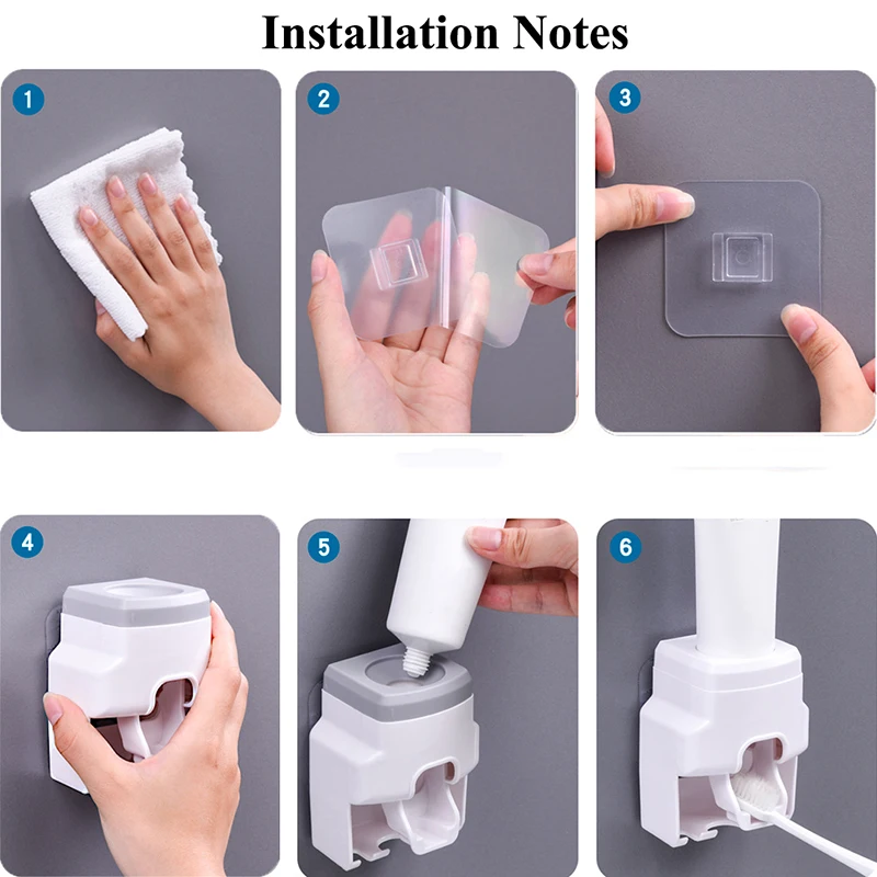 

Toothpaste Squeezing Lazy Toothpaste Squeezer Automatic Toothpaste Dispenser Waterproof Bathroom Accessories Toothbrush Holder