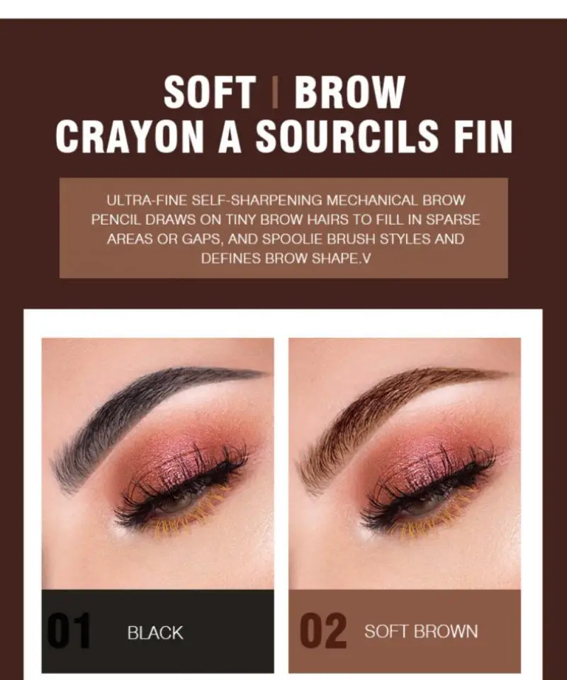 New 4 Color Natural Long Lasting Eyebrow Pencil Waterproof Sweatproof No Fading Pen Not Blooming | Красота и здоровье