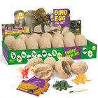 12 шт. DIY яйцо динозавра игрушки новинка копания окаменелости земляных работ игрушки Детские Обучающие Развивающие вечерние забавные рождественские подарки игрушка для девочек и мальчиков