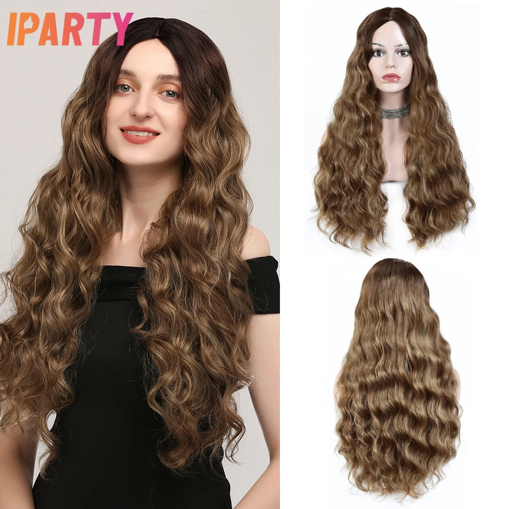 Синтетические парики для Для женщин Выделите темно коричневый Цветной 26 дюймов