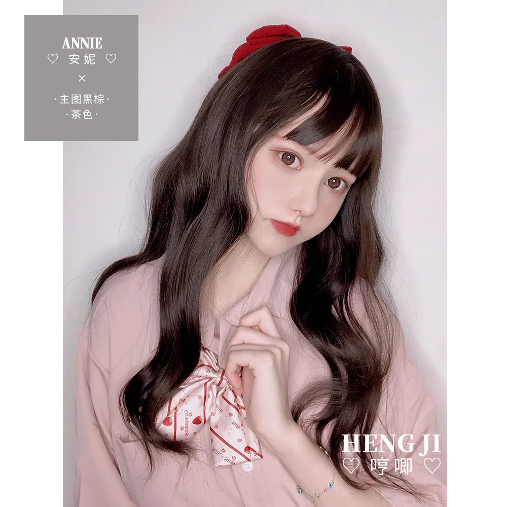 

Женский парик Heng Ji с длинными вьющимися волосами, натуральные реалистичные волнистые волосы для девушек в стиле "Лолита", "Лолита", "Красный", милая, "Анна", "Лолита", парик