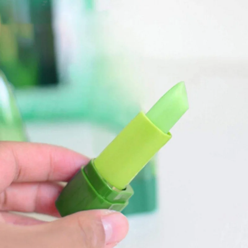 

Natural 99% Aloe Vera Temperature Change Color Lipstick Moisturizer Nutritious Lip Blam Winter Protect Lips Tint Lipblam