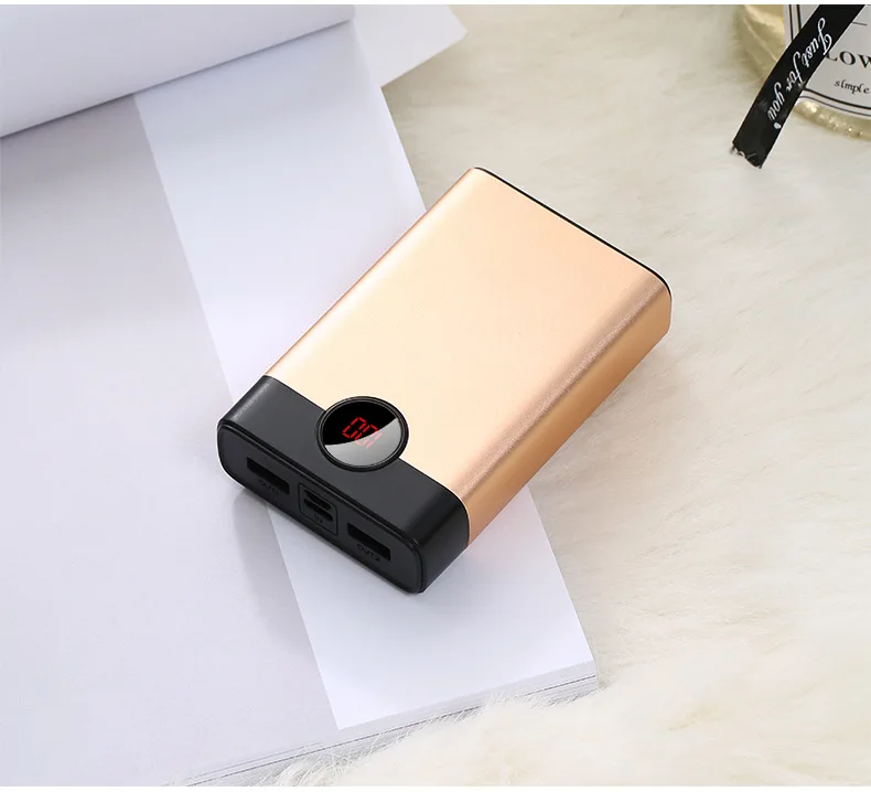 Xiaomi power Bank 30000 мАч цифровой дисплей аксессуары для телефонов Двусторонняя Быстрая Зарядка батарея банк аксессуары для телефонов Аккумулятор - Цвет: Золотой