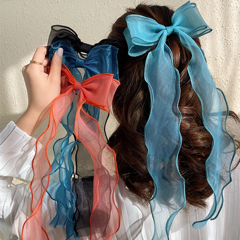 

Повязка на голову женская, с бабочками, длинная, в Корейском стиле