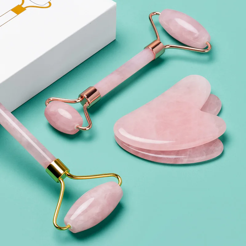 Нефритовый роликовый массажер для лица натуральный камень доска Массажа Гуаша