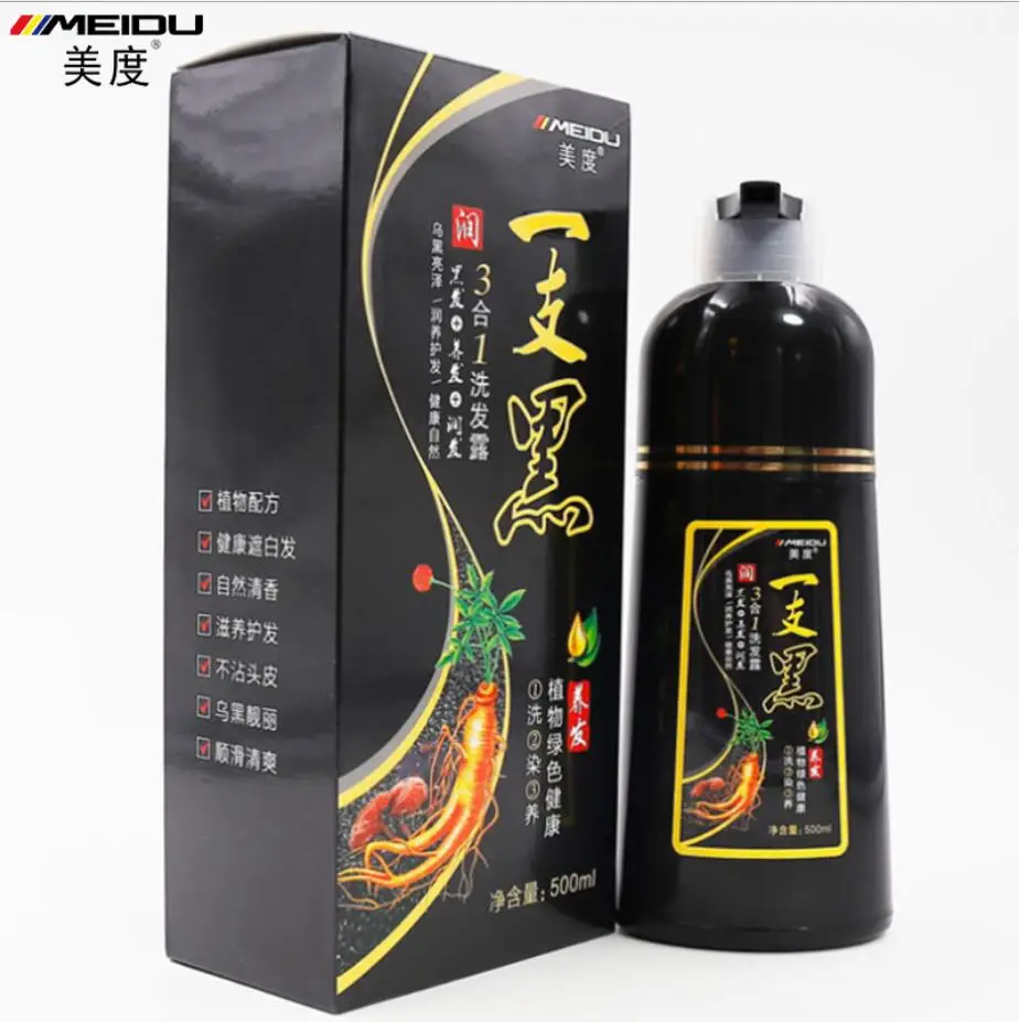 Шампунь для черных волос Dexe 10 минут окрашивания в черные травы натуральный