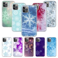 snowflake winter white snow christmas phone case for apple iphone 11 13 12 pro xs max xr x 7 8 6 6s plus mini 5 5s se soft back