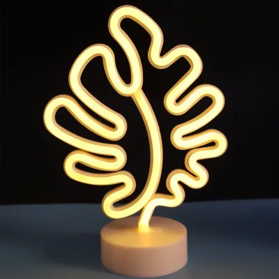 

2020 Ins creative Flamingo USB LED neon night light Unicorn night light Double sided Christmas LED Halloween baby gift