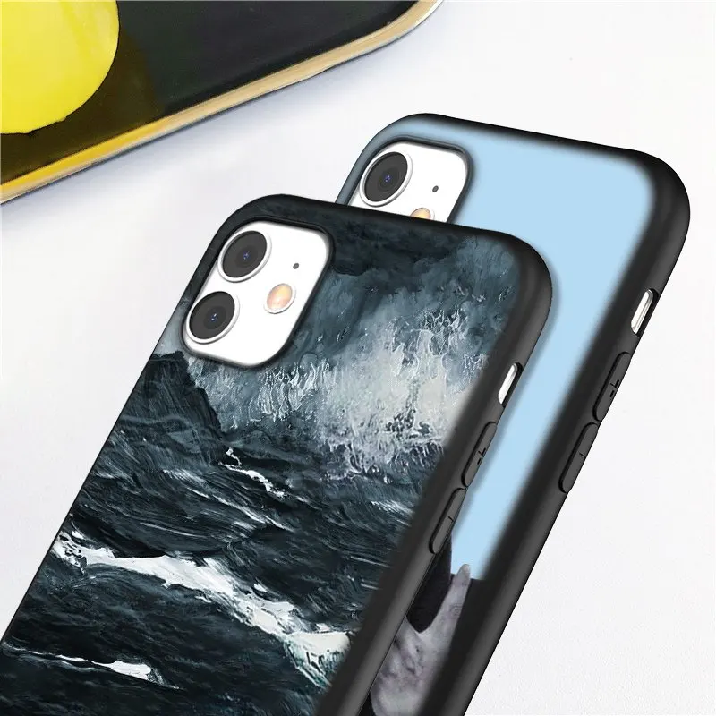 Classic Art Oil Paint Phone Case For iPhone 12 11 13 Pro Max X XR XS Max 12 13 Mini  7 8 Plus SE 2020 Shockproof Silicone Cover