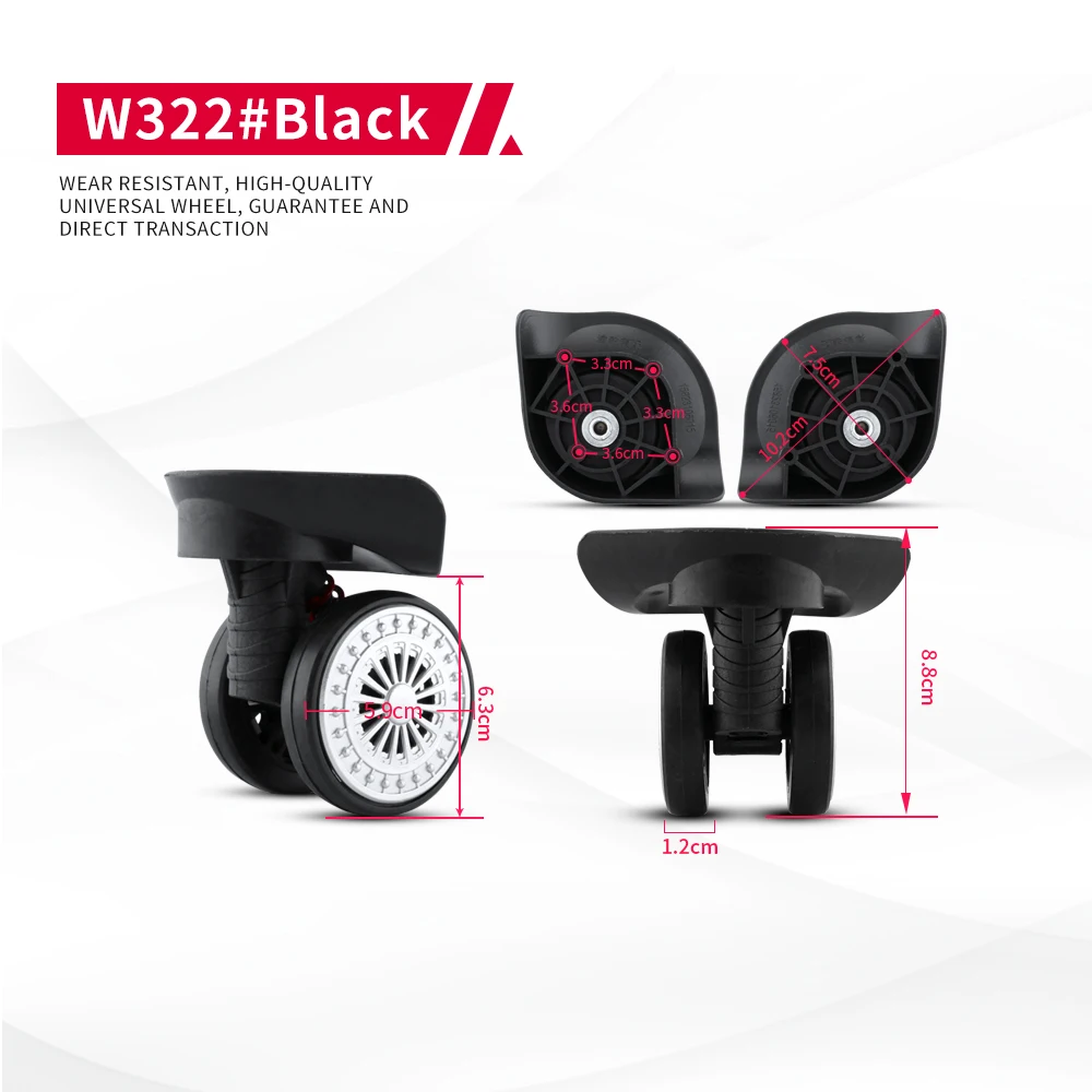 DILONG W322 Wheels Suitable for Suitcase Trolley Luggage Universal Wheel Travel case Repair Accessories Replacement Casters