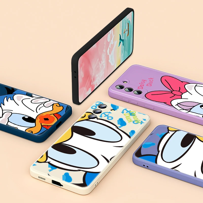 

Donald Daisy Couple Disney Phone Case For Samsung Note 20 10 S21 S20 FE S10 Ultra Plus Lite Pro 5G Liquid Silicone Soft Capa