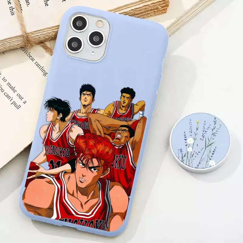 

Cute Cartoon Slam Dunk Phone Case for iphone 13 11 Pro Max X XS Max XR Solid Color Soft Cover for iphone 13 7 8 6 6S Plus