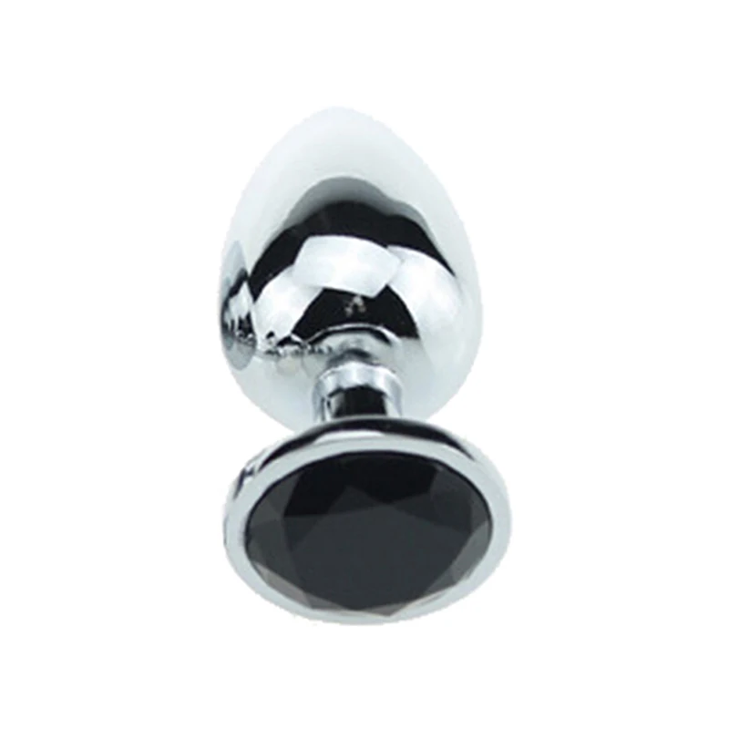 Слоновая кость 1pcs Crystal Anal Safe Plug Stainless Steel Medical Anal Beads Anus Tube Waterproof Adult Products Plug For Women - Цвет: Слоновая кость