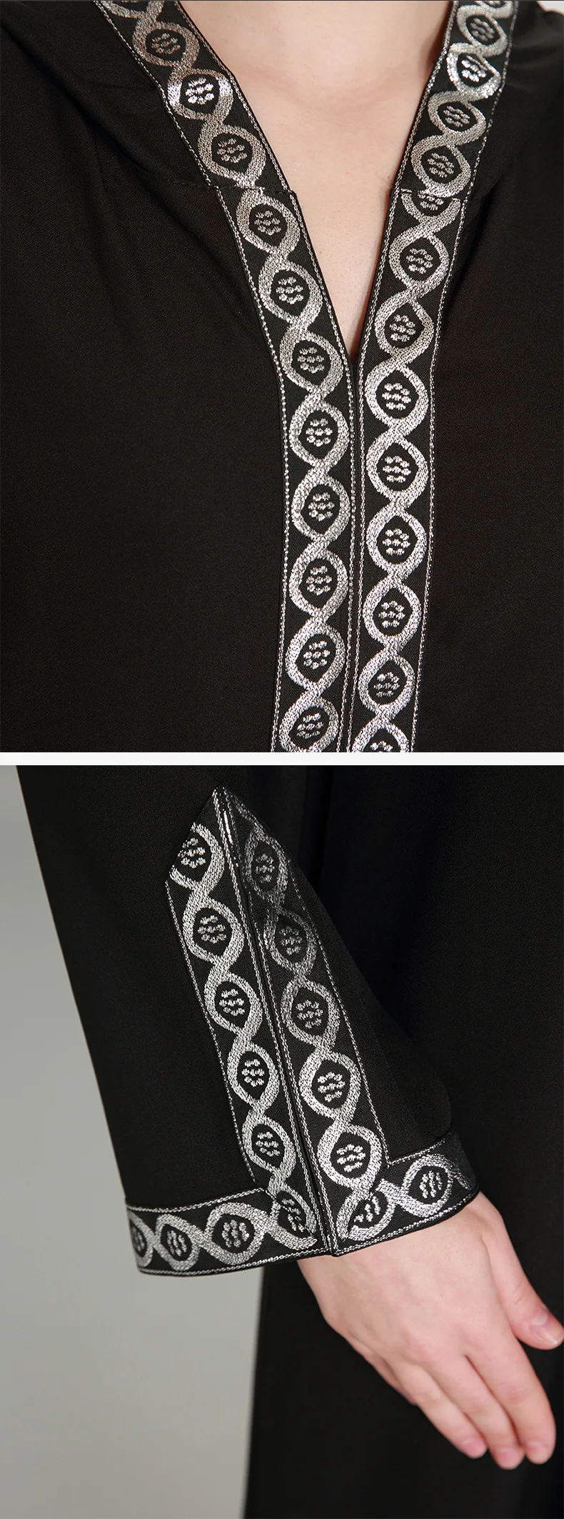 

Plus Size M-7XL Muslim Dress Women Splice Loose Hooded Dresses Zip Dubai Arab Abaya Long Robe Kimono Jubah Kaftan Hijab Clothing