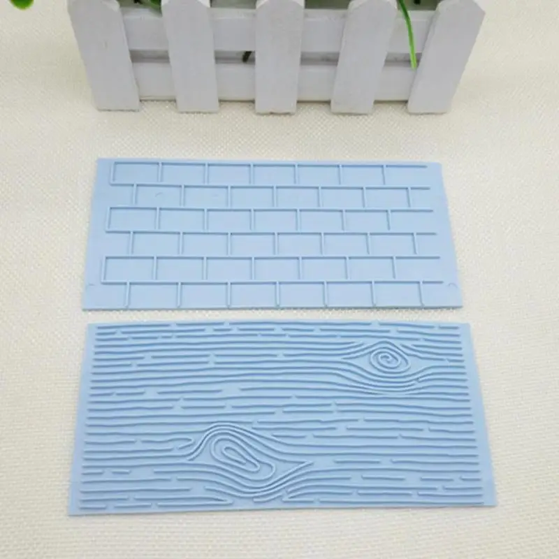

New Tree Bark Brick Wall Bakeware Tools Silicone 2PCS/Set Decorating Kitchen Food Cake Mold Grade Texture Accessories Fonda U9R9