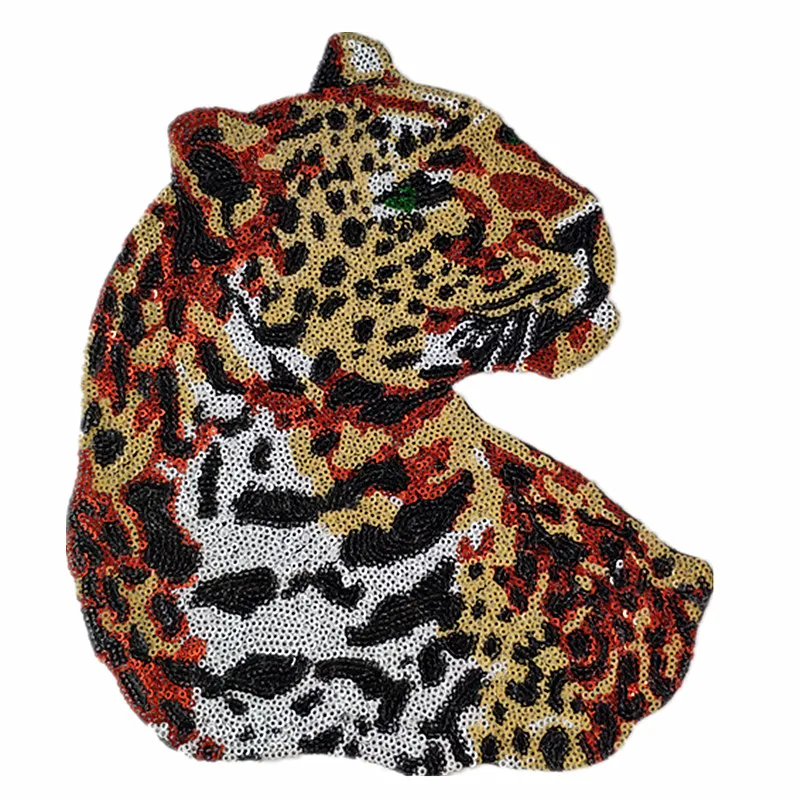 Нашивка с логотипом имени леопардовые нашивки блестки оптом для одежды
