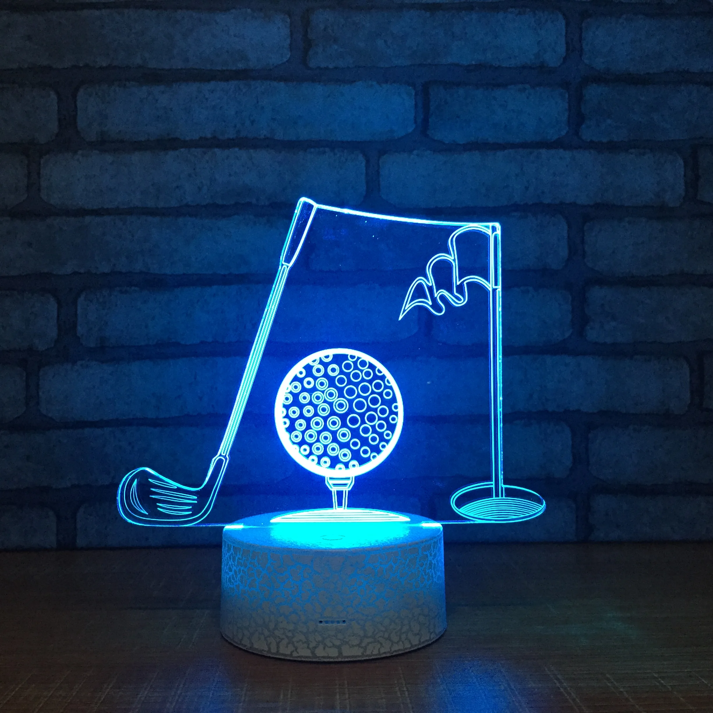 Ночсветильник с 3D иллюзией цветной набор для гольфа светодиодсветодиодный