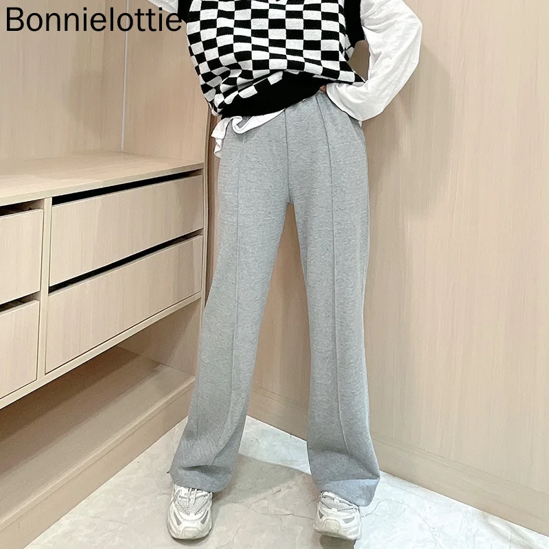 

Женские брюки с широкими штанинами, свободные спортивные брюки в Корейском стиле, Осень-зима 2021