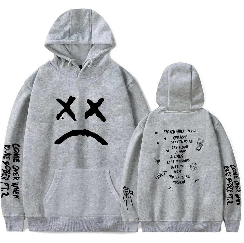 Толстовки Hellboy Lil Peep для мужчин и женщин Повседневная модная уличная одежда в