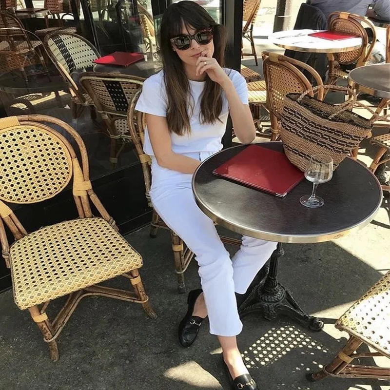 2019 Стильная летняя пляжная сумка во французском стиле соломенная Женская