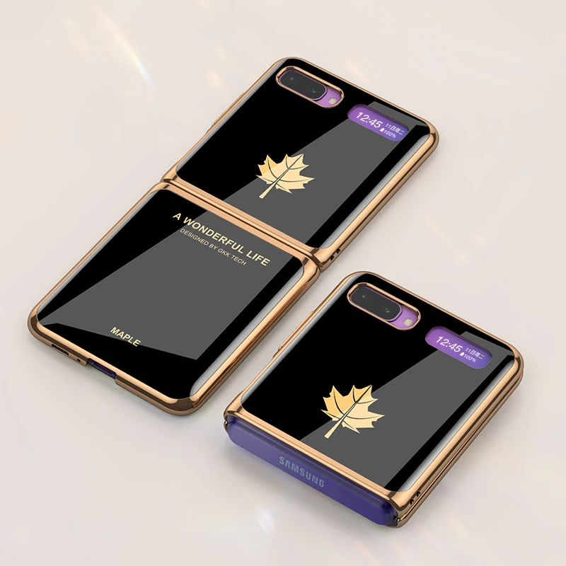 Luxury Electroplate Case For Samsung Galaxy Z Flip 5G Tempered Glass Hard PC Protective Cover | Мобильные телефоны и