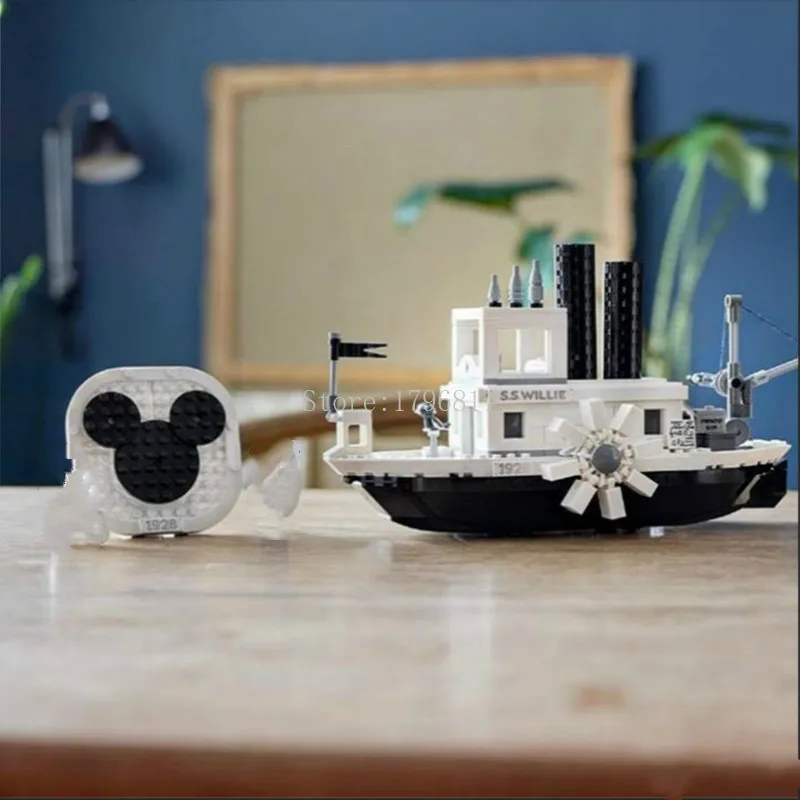 21317 новые идеи Steamboat Willie Movie Fit фигурки строительные блоки кирпичи игрушки для