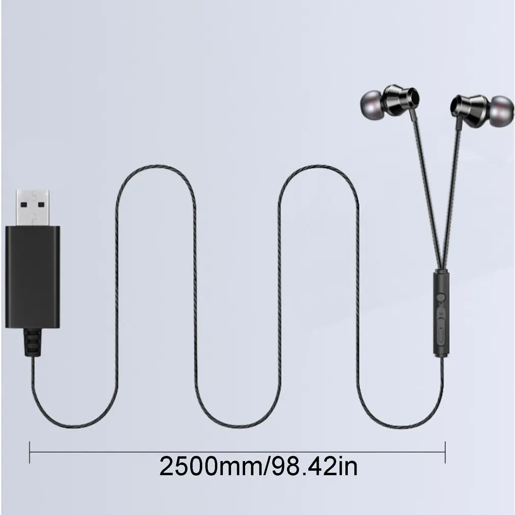 USB-наушники с микрофоном для ПК шумоподавляющие наушники ноутбука функцией