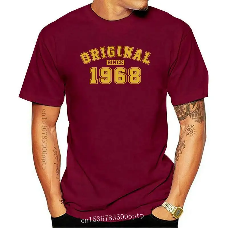 

2019 New Arrive Mens T-Shirt Casual Man Tees Original Since 1968 Jahrgang Geschenk Zum Geburtstag Party Neut Shirt Logo