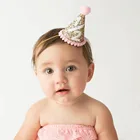 Детская Цветочная корона для 1-го дня рождения, 1 шт., 1, 2, 3 головных уборов, украшения для новорожденных на 1-й день рождения