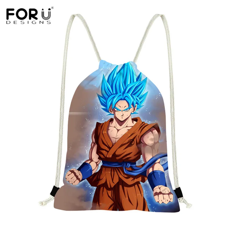 FORUDESIGNS/горячая аниме Dragon Ball Z Супер шнурок рюкзак для детей мальчиков Прохладный Saiyan солнце Гоку Вегета печати школьные сумки - Цвет: HMA317Z3