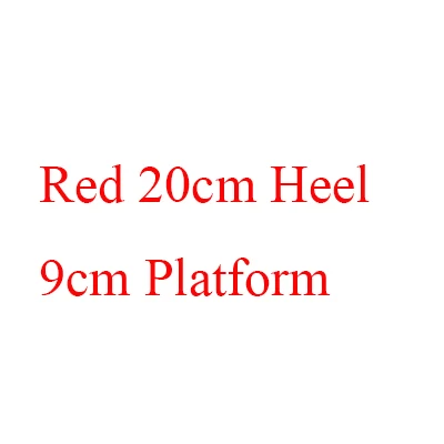 Red 20cm Heel Босоножки на платформе; женские туфли для стриптиза на высоком каблуке 20 см; цвет красный, черный, белый; Красивая женская летняя обувь с пряжкой и ремешком; большие размеры 43 - Цвет: Red 20cm Heel