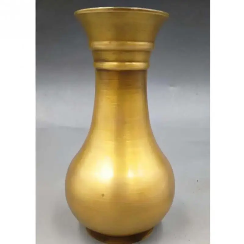 Китайские латунные резная вручную медная статуя вазы|Статуи и скульптуры| |