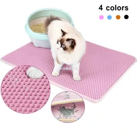 color double layer pet cat litter mat for cats eva non slip pets waterproof litter trapping pets litter mat cat bed pads