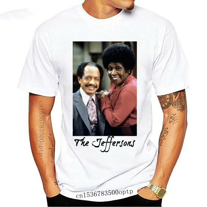 

New THE JEFFERSONS SHERMAN HEMSLEY ISABEL SANFORD GEORGE WEEZIE TV WHITE T-SHIRT