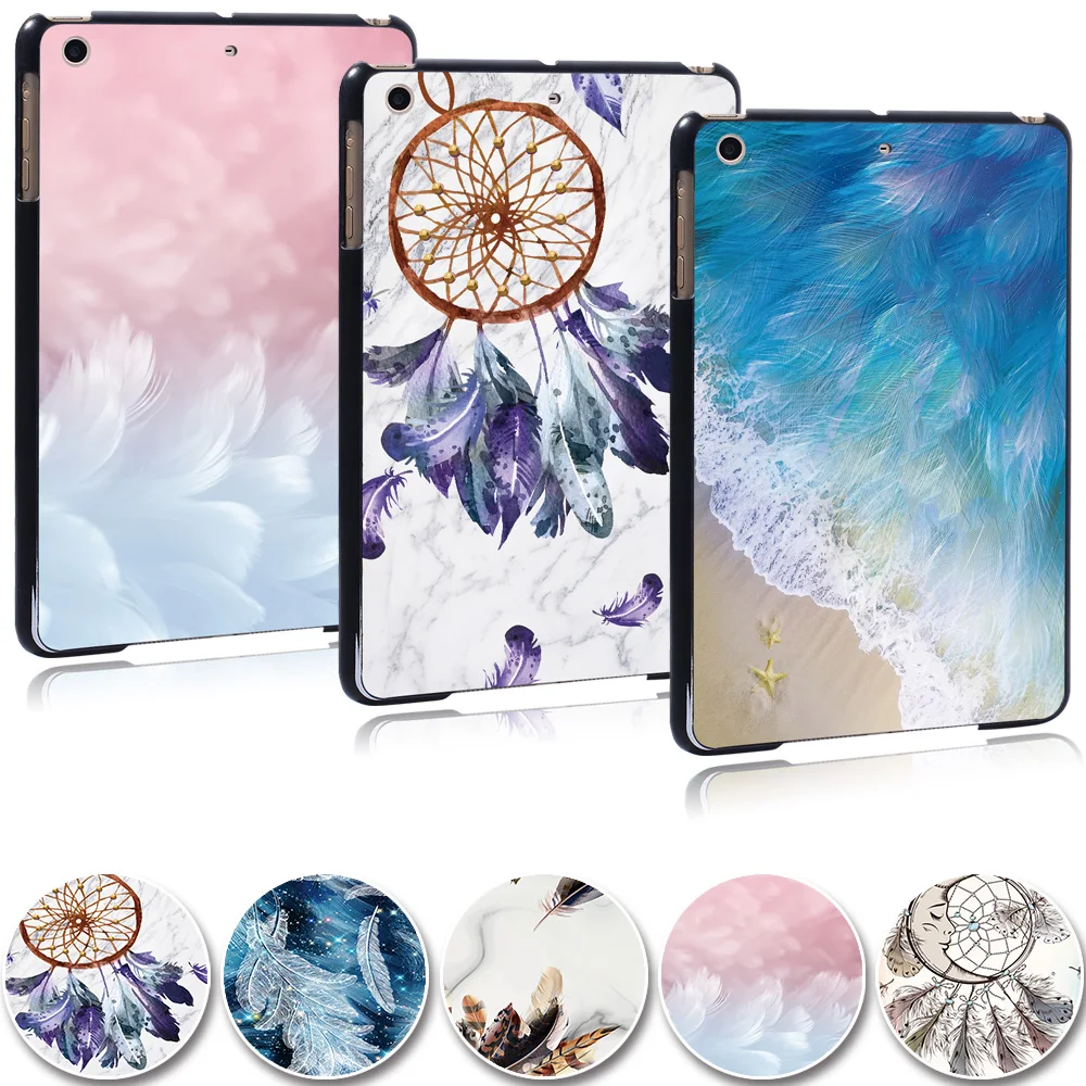 

KK&LL For Apple iPad Mini 1/2/3 A1432 A1454 A1490 A1491 A1600 A1601 - tablet PC Plastic Feather pattern Slim Stand Case Cover