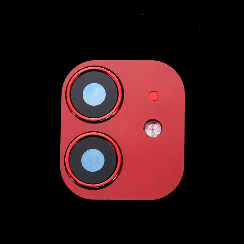 red 100 шт металлический объектив для камеры, вторая Замена для iPhone 11 Pro Max, защитное стекло, кольцо, крышка для iPhone X XS MAX, наклейка, поддельная камера - Цвет: red