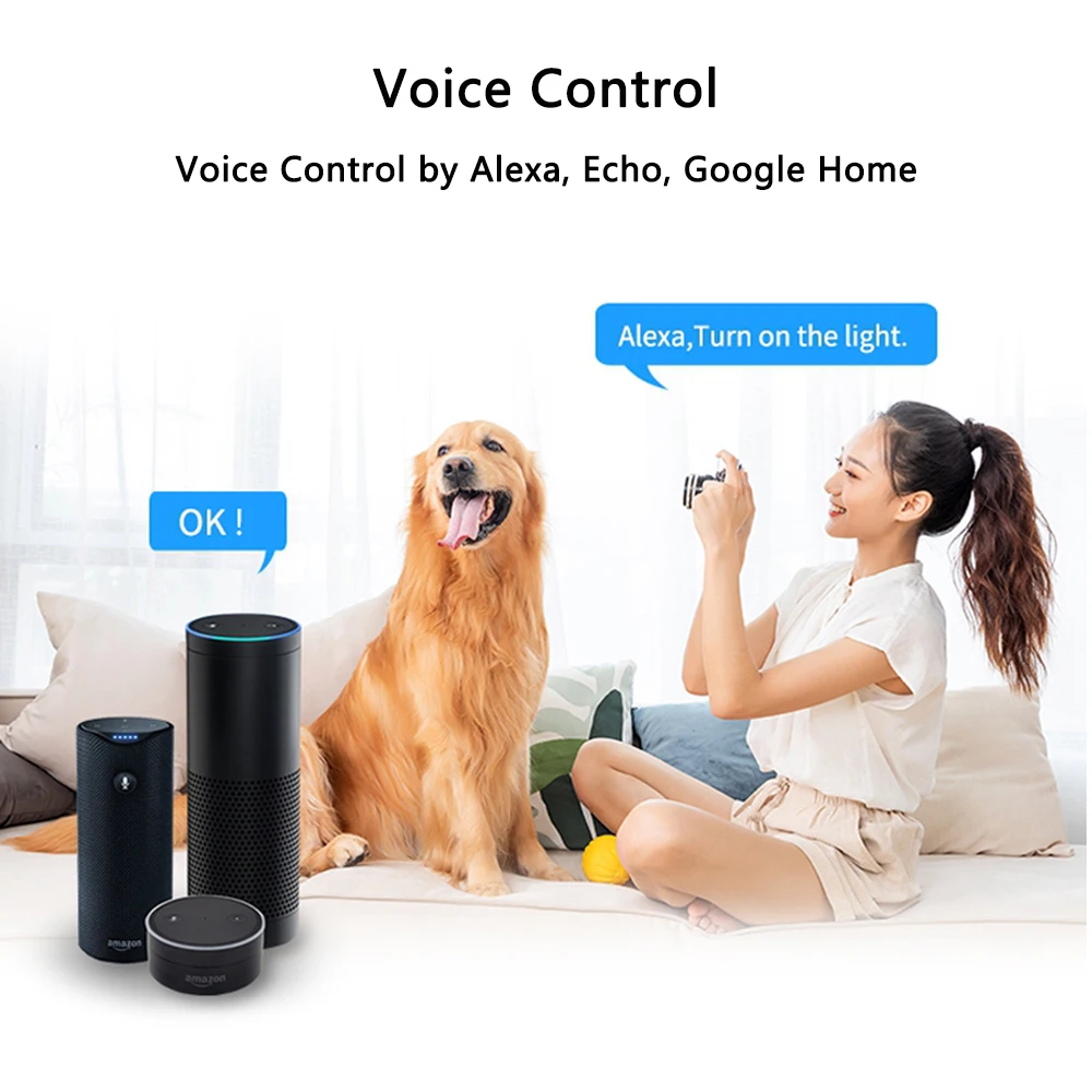 Умный выключатель Yagusmart Tuya с Wi-Fi настенный света нулевой требуемый Alexa Google Home Smart