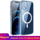 Магнитный чехол Tongdaytech для Iphone 12 Pro Max Mini, прозрачный мягкий чехол из ТПУ для Iphone XS, X, XR, 11 Pro Max, 8 Plus
